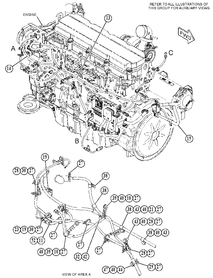 Проводка двигателя 4318551 CAT