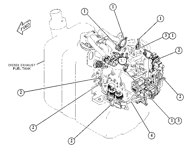 Проводка модуля AdBlue 5253425 CAT
