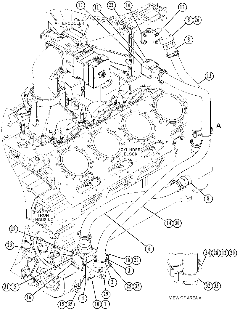 LINES GP-AUXILIARY FRESH WATER 3837625 CAT