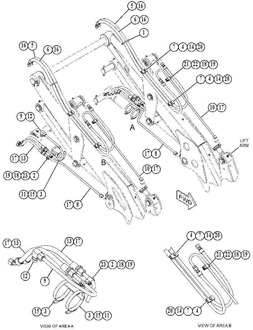 LINES GP-LIFT & TILT CYLINDER 4777867 CAT