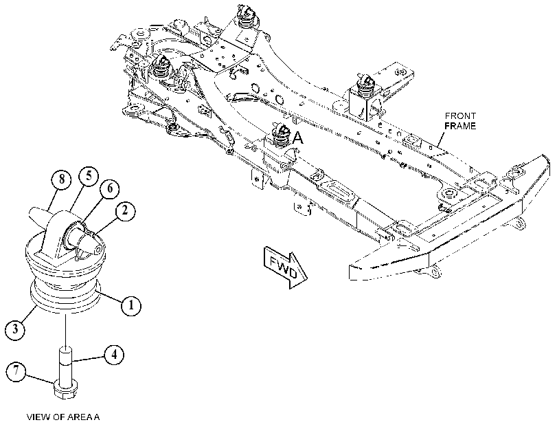 Крепление ROPS 5001299 CAT