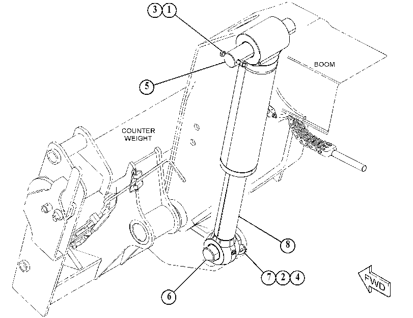 CYLINDER & MTG GP-BOOM 5126707 CAT