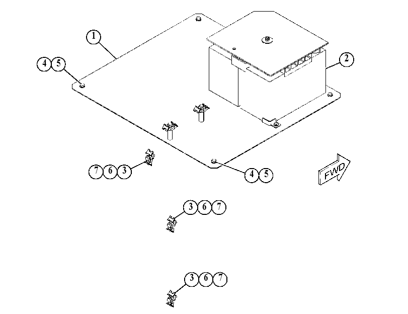 BATTERY & MOUNTING GP 3750518 CAT