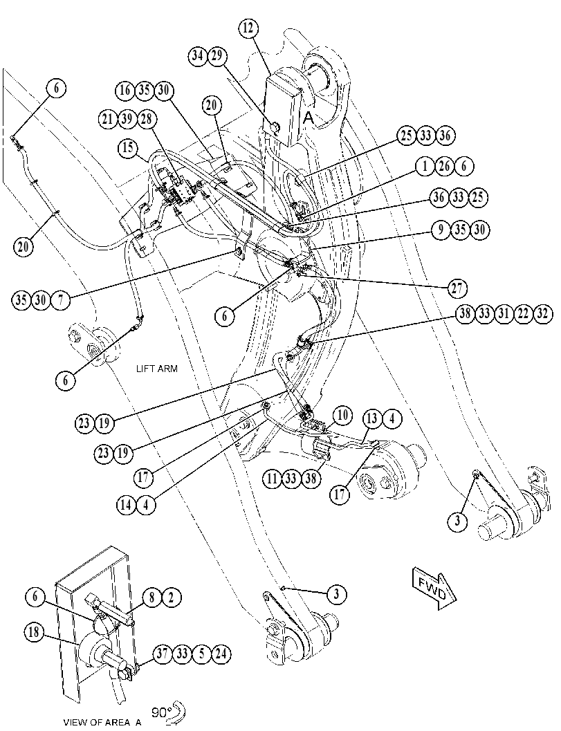 LINES GP-FRONT LUBRICATION 5118362 CAT