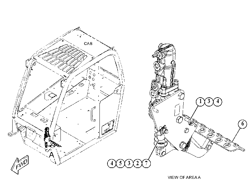 PEDAL & MOUNTING GP-BRAKE 5104741 CAT