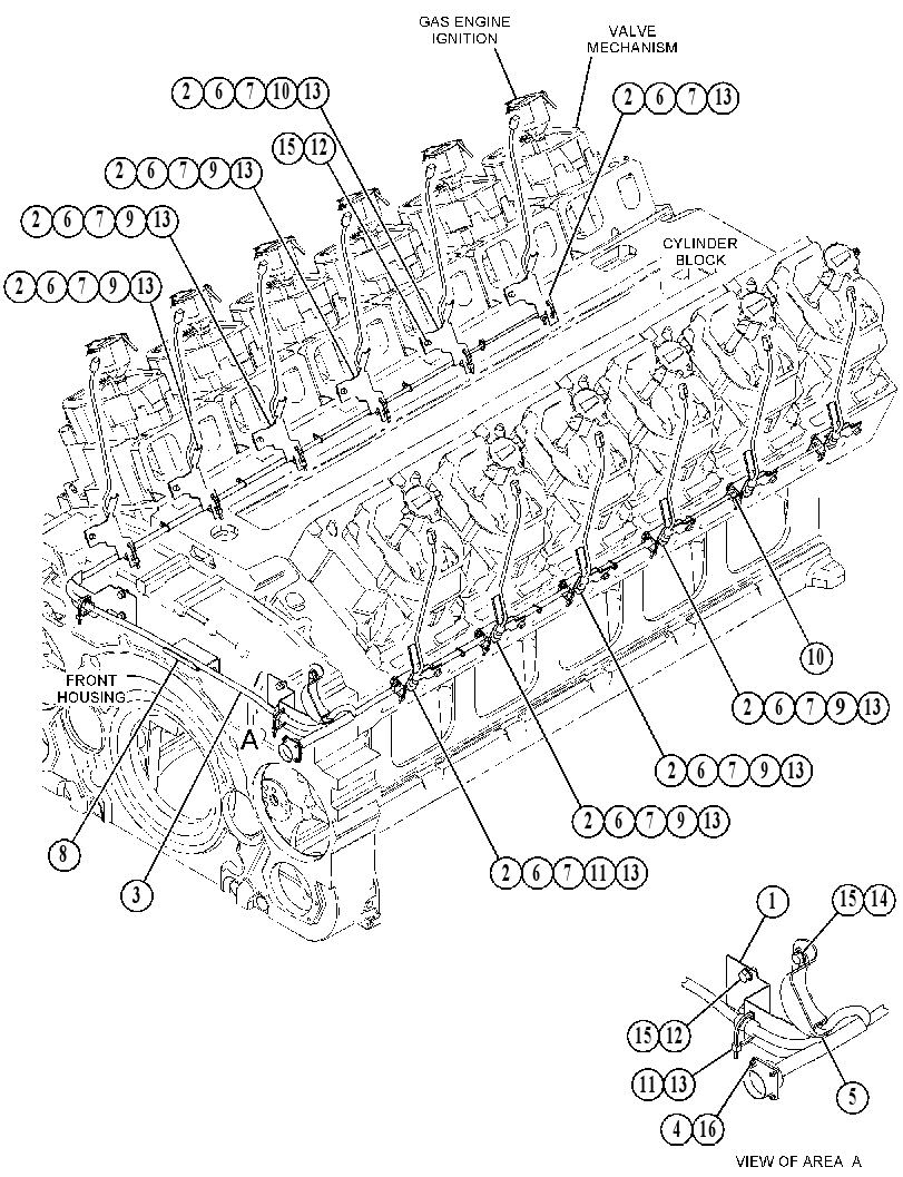 Проводка двигателя 3885328 CAT