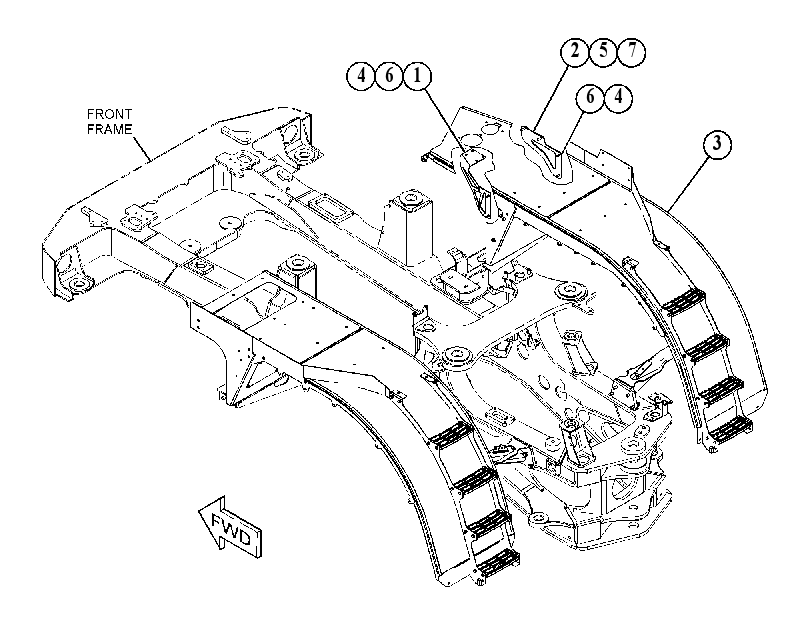 FENDER & SUPPORT GP 4938969 CAT