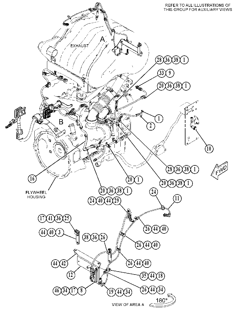 Проводка двигателя 4258704 CAT