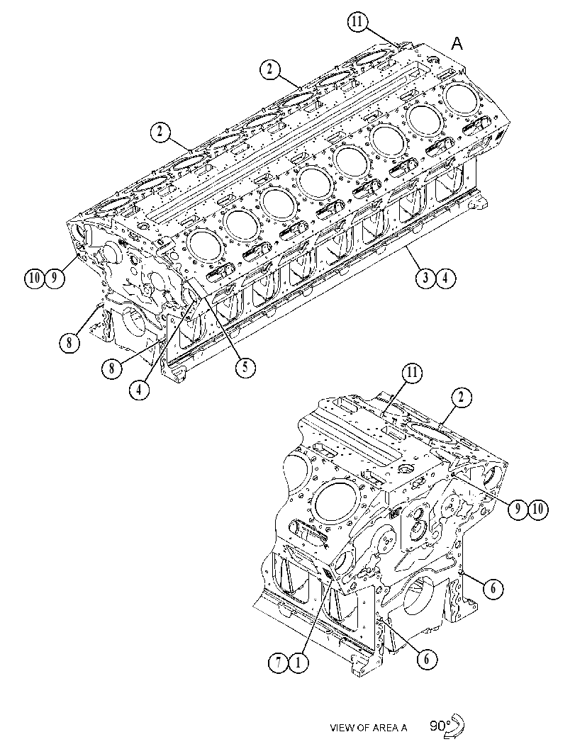 Блок цилиндров 5153618 CAT
