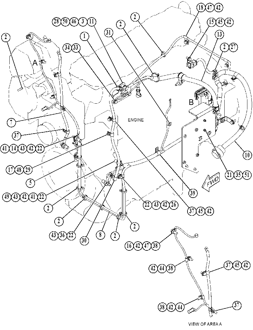 Проводка двигателя 4580321 CAT