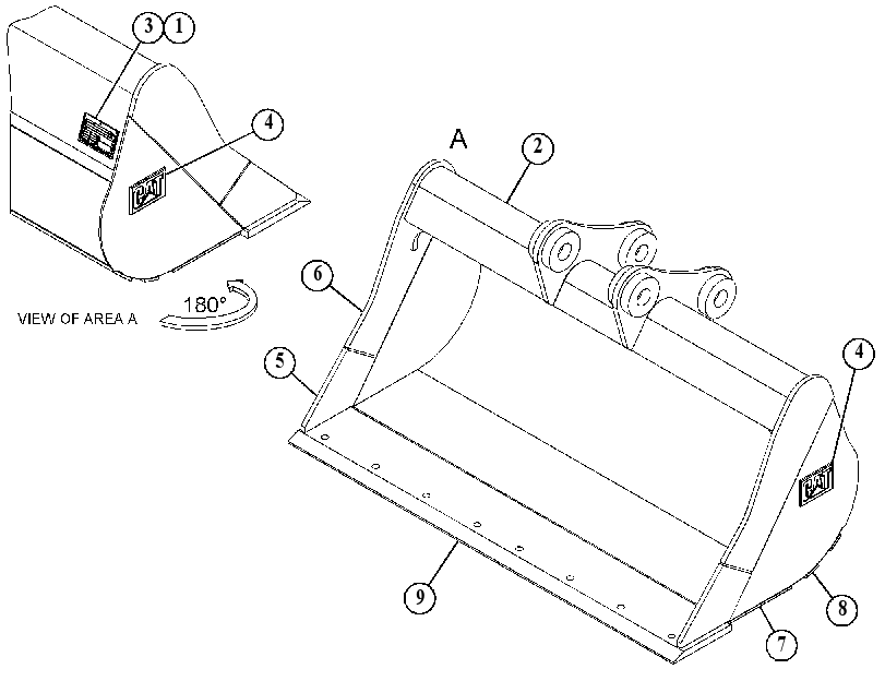 BUCKET GP-DITCH CLEANING 4881545 CAT