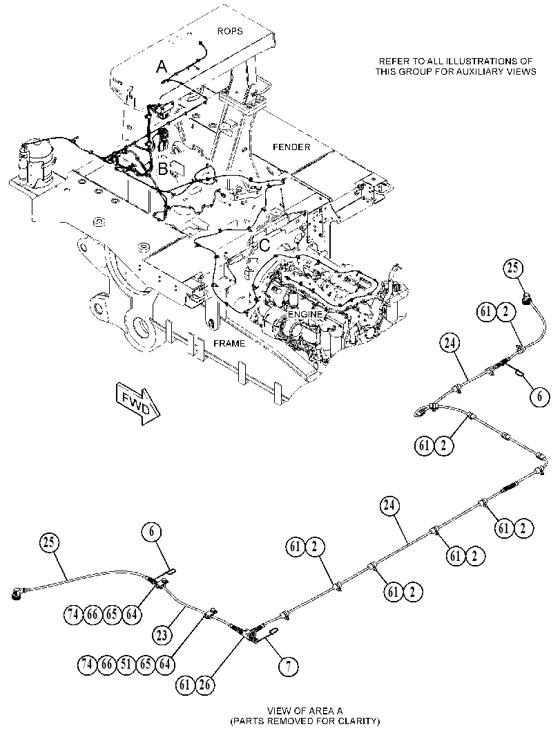 Проводка шасси 5001655 CAT