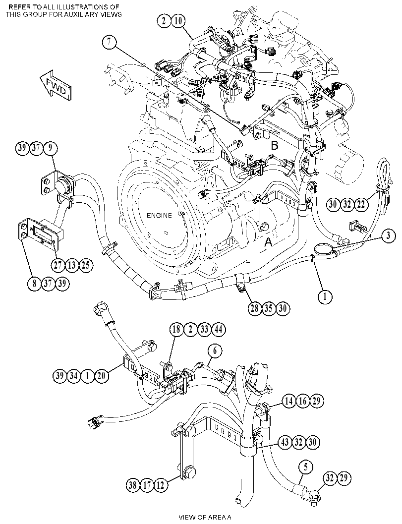 Проводка двигателя 4641191 CAT