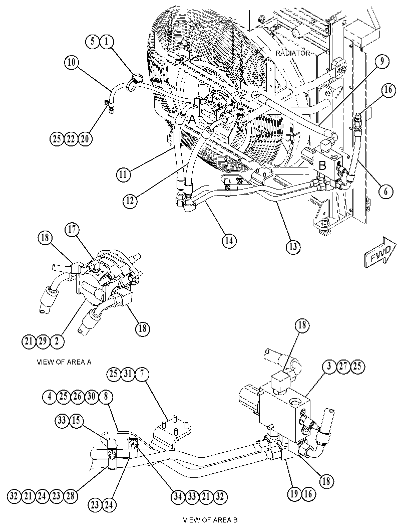 MOTOR & LINES GP-HYDRAULIC FAN 4527013 CAT