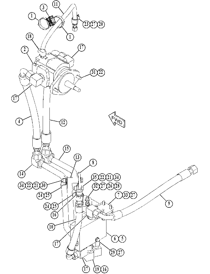 MOTOR & LINES GP-HYDRAULIC FAN 4527014 CAT