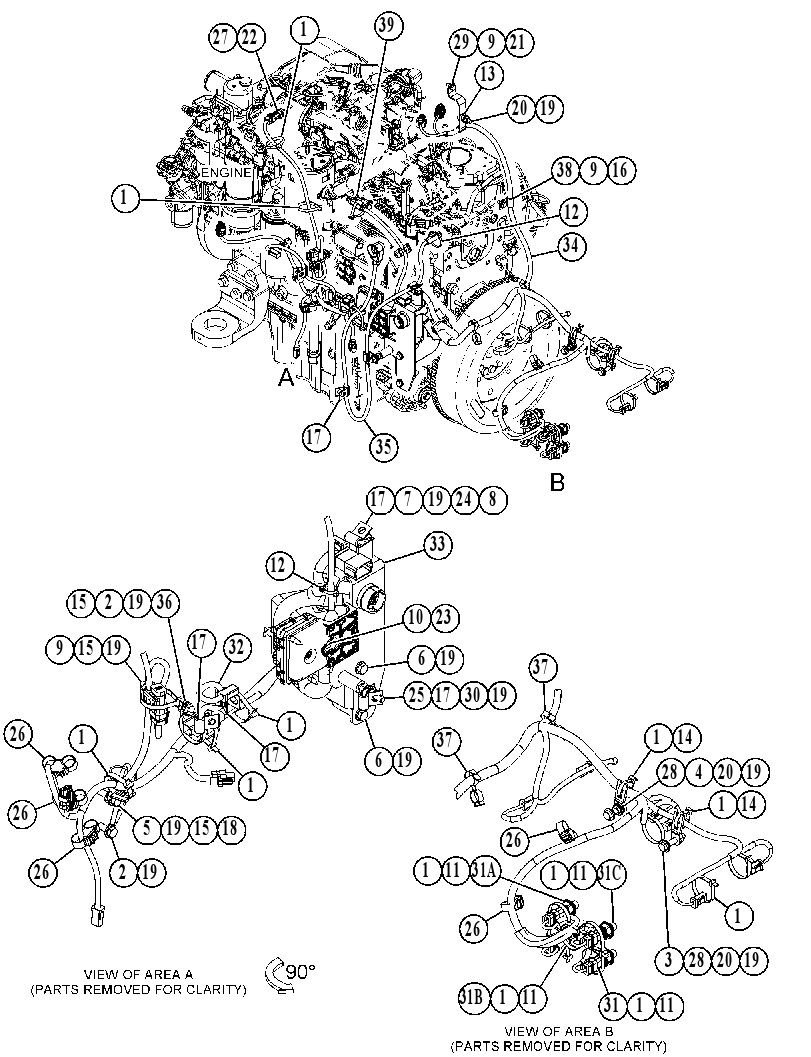 Проводка двигателя 5159857 CAT