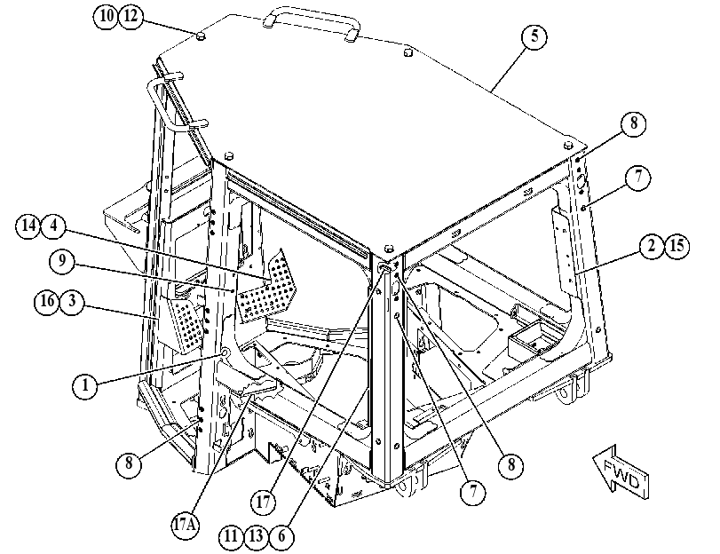 Каркас безопасности (ROPS) 3936476 CAT