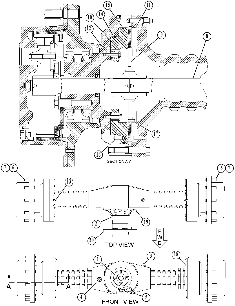 AXLE GP-FIXED 2287775 CAT