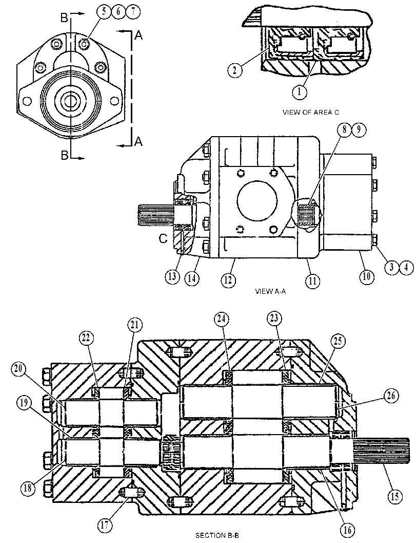 Насос шестерённый 9T7465 CAT