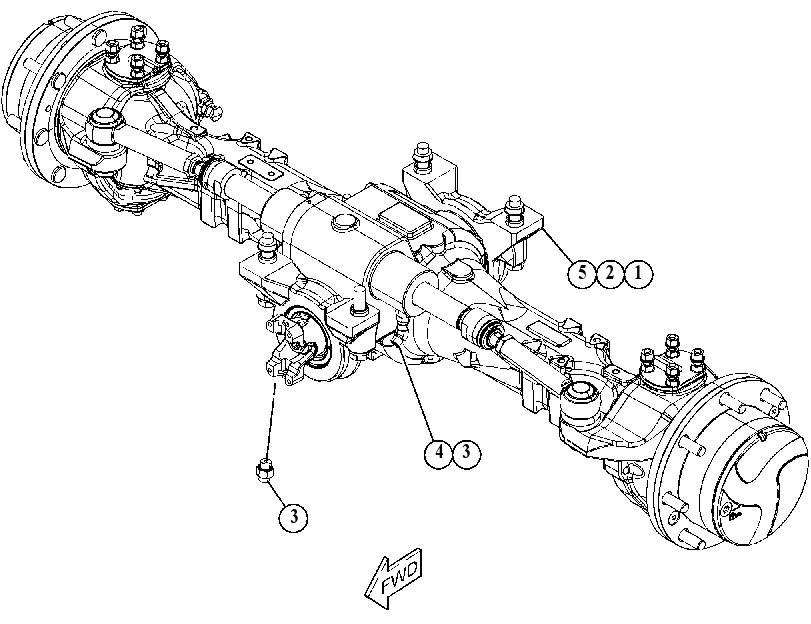 AXLE & MTG GP-REAR 5081187 CAT