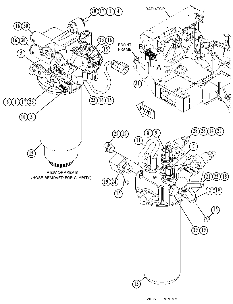 FILTER & MTG GP-FUEL 4717640 CAT