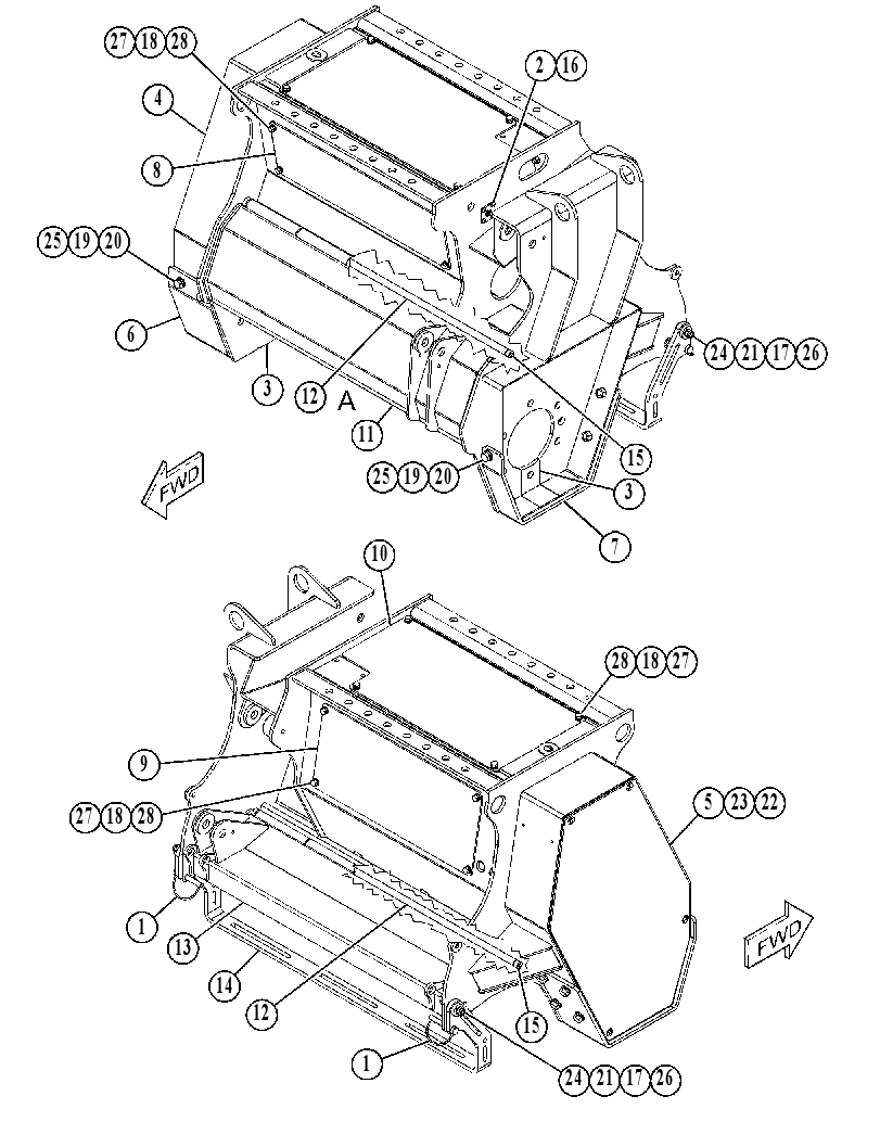 FRAME GP-MULCHING HEAD 5046076 CAT