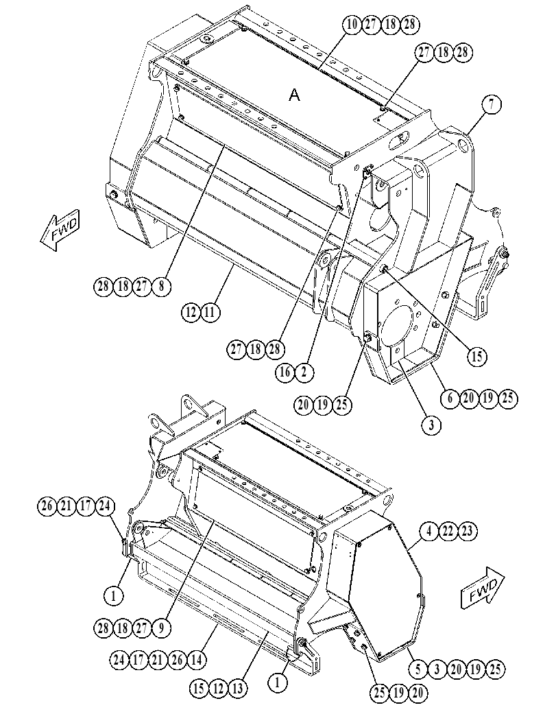FRAME GP-MULCHING HEAD 5046122 CAT
