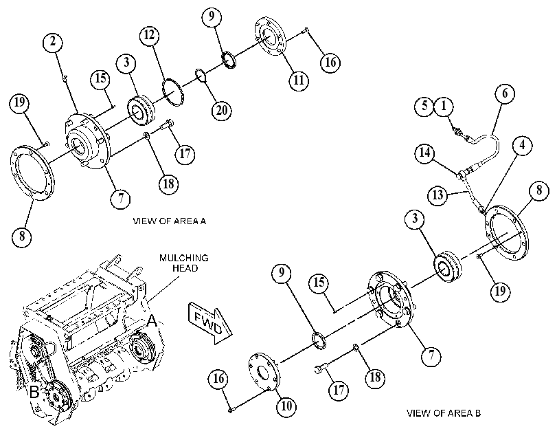 HUB & BEARING GP-MULCHING HEAD 5046090 CAT