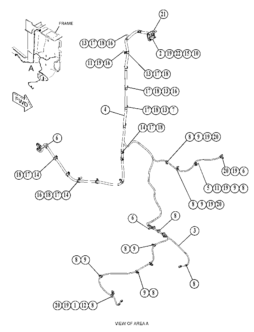 Проводка шасси 4641843 CAT