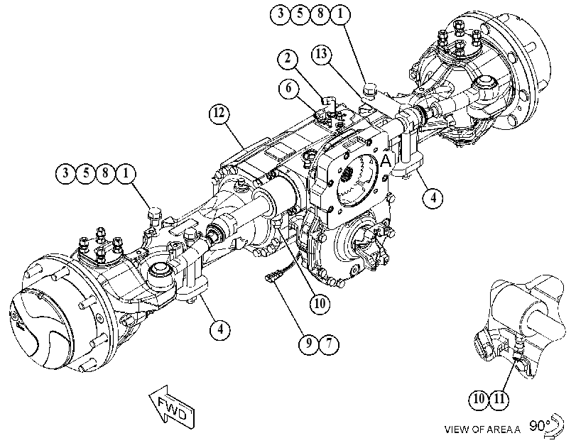 AXLE & MTG GP-FRONT 5081188 CAT