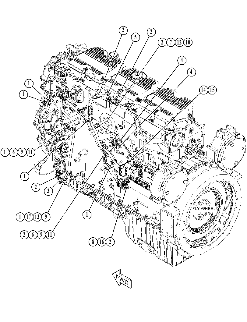 Проводка электронного управления 4951196 CAT