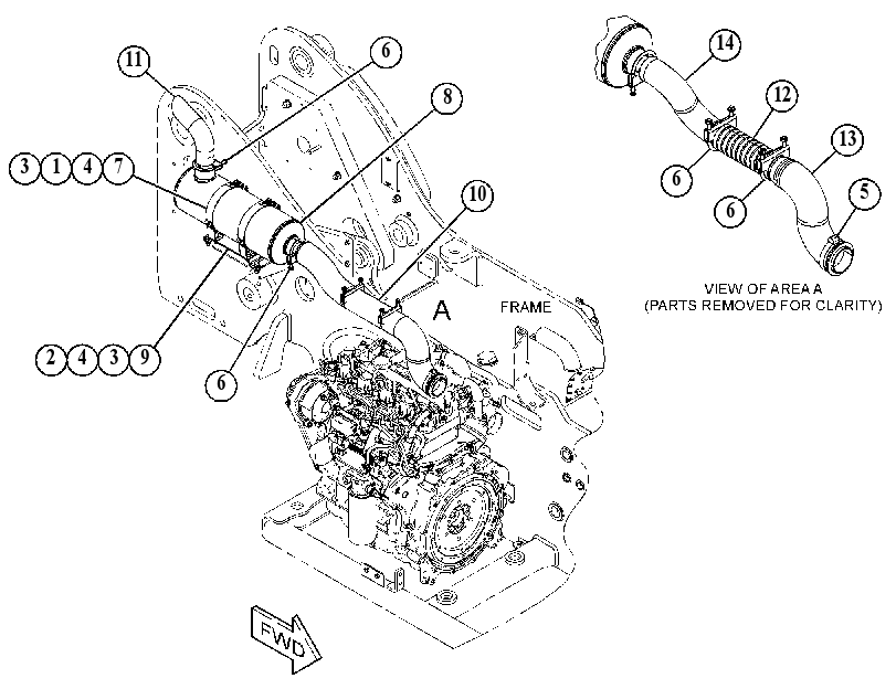MOUNTING GP-MUFFLER 4458453 CAT