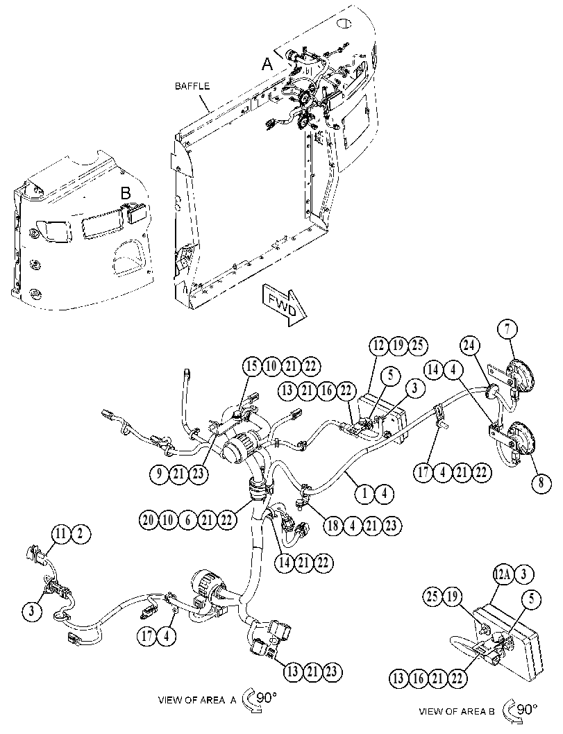 WIRING GP-HOOD 3748860 CAT