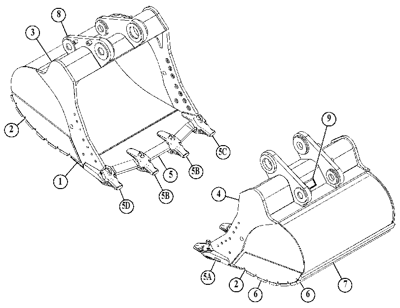 BUCKET AS-SEVERE SERVICE SPADE 4840446 CAT