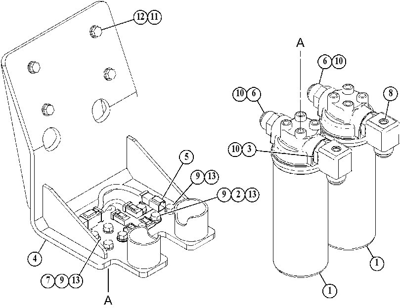 FILTER & MTG GP-OIL 5258095 CAT