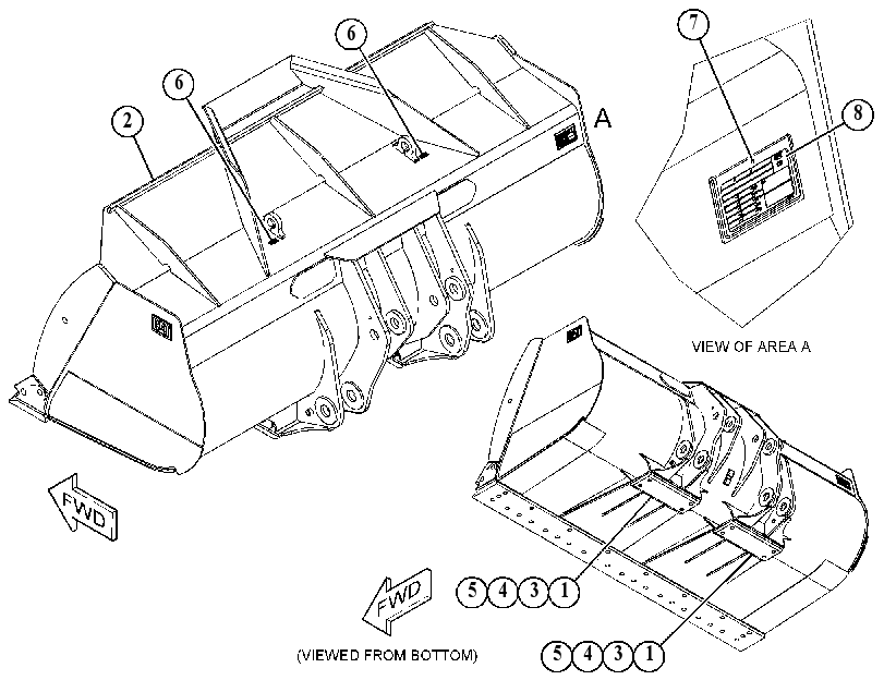 Ковш универсальный 3302048 CAT