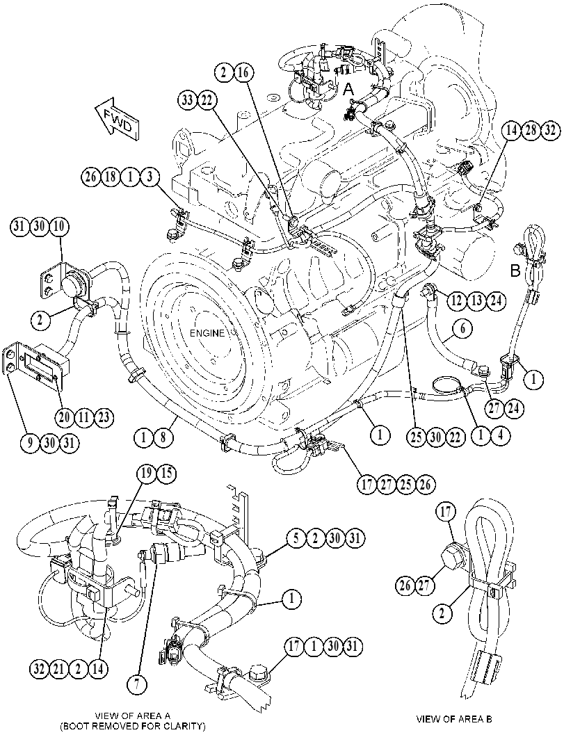 Проводка двигателя 4624340 CAT