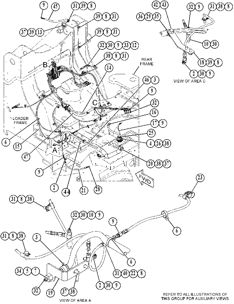 LINES GP-REAR LUBRICATION 5003681 CAT