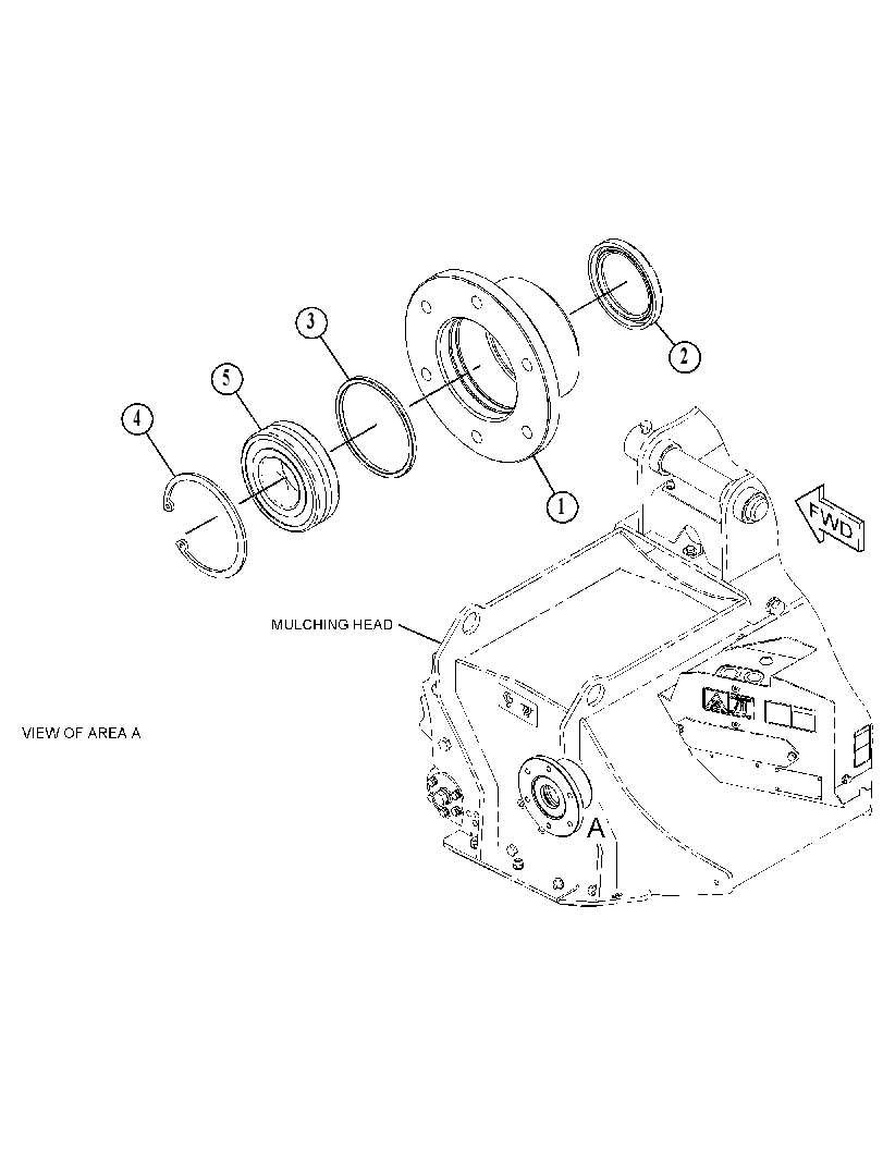 HUB & BEARING GP-MULCHING HEAD 5046039 CAT