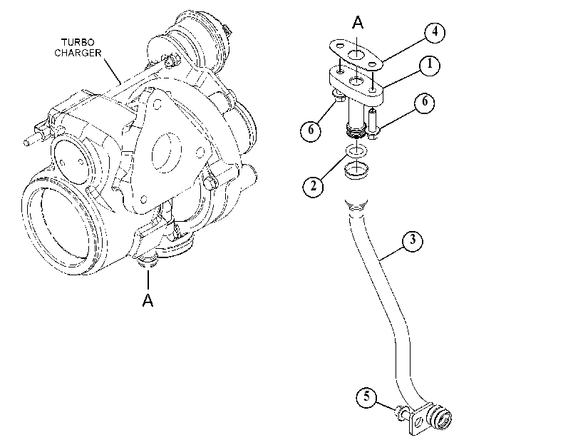 Трубопроводы масляные турбокомпрессора 5174381 CAT