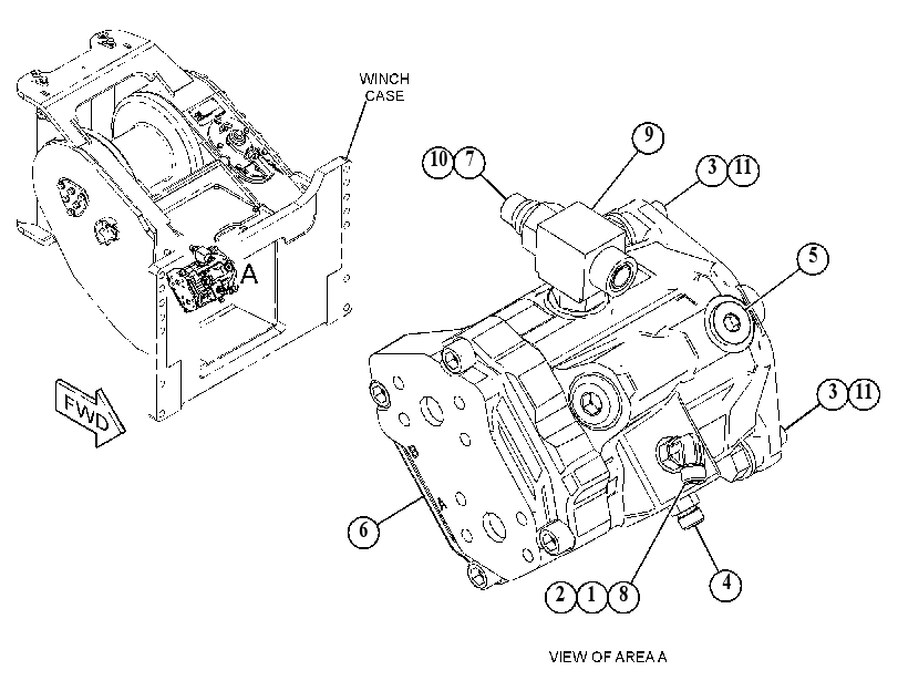 MOTOR & MTG GP-WINCH 5156427 CAT