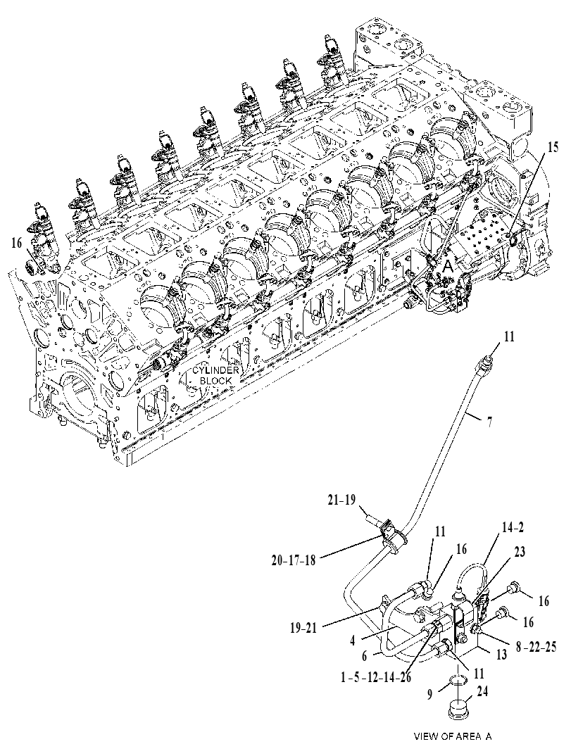 LINES GP-FUEL COLLECTOR 3287092 CAT