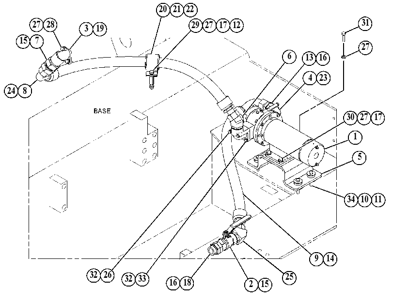 Насос предпусковой смазки 4870238 CAT