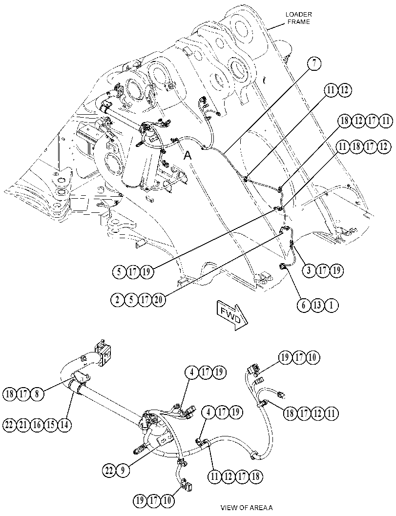 Проводка передняя 5137037 CAT