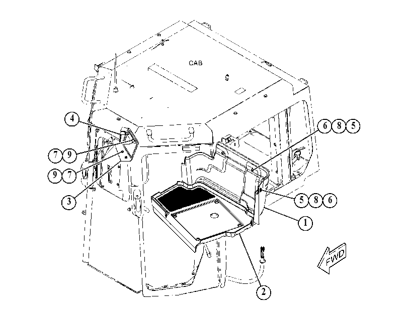 Крышка кабины 5249088 CAT