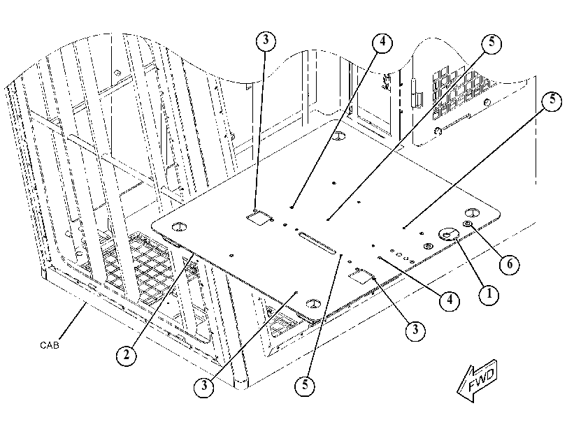 PLATE & GROMMET GP-FLOOR 5105767 CAT