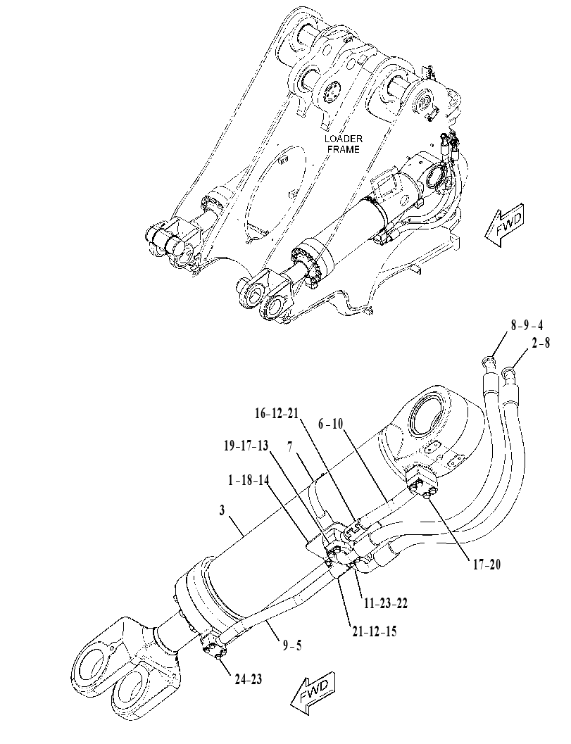 CYLINDER & MTG GP-LIFT 3672723 CAT