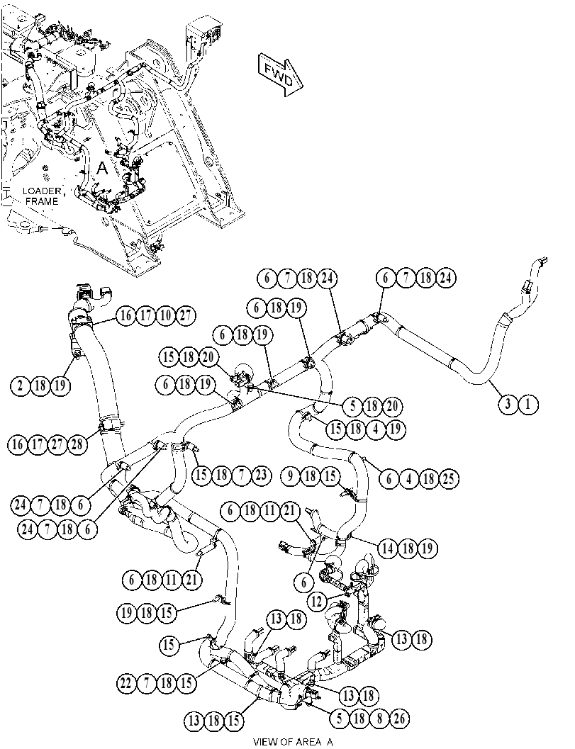 Проводка передняя 5011067 CAT