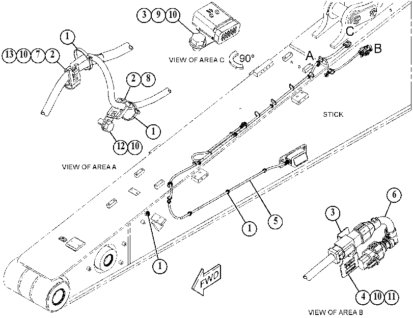 Проводка передняя 5270832 CAT