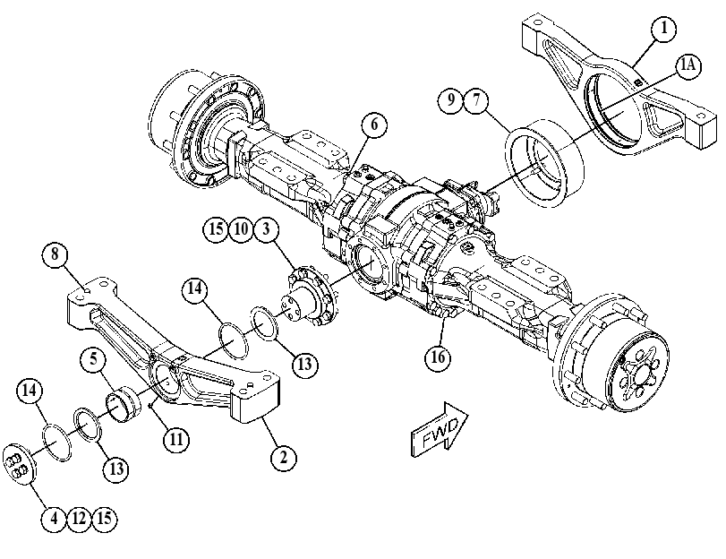 AXLE & MTG GP-DRIVE 3694665 CAT